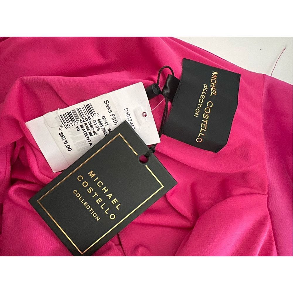 Michael Costello Collection Robbie Draped Minidress US 10 $675 - Picture 12 of 12